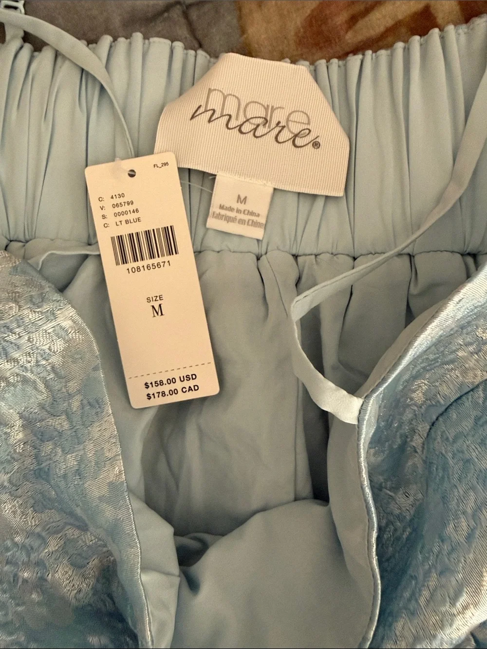 Anthropologie Light Blue Square-Neck Babydoll Midi Dress size M, NWT - Picture 3 of 5